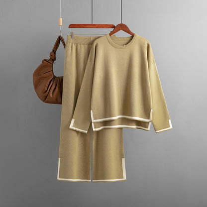 Ensemble Maille  Pull Décontracté & Pantalon Large