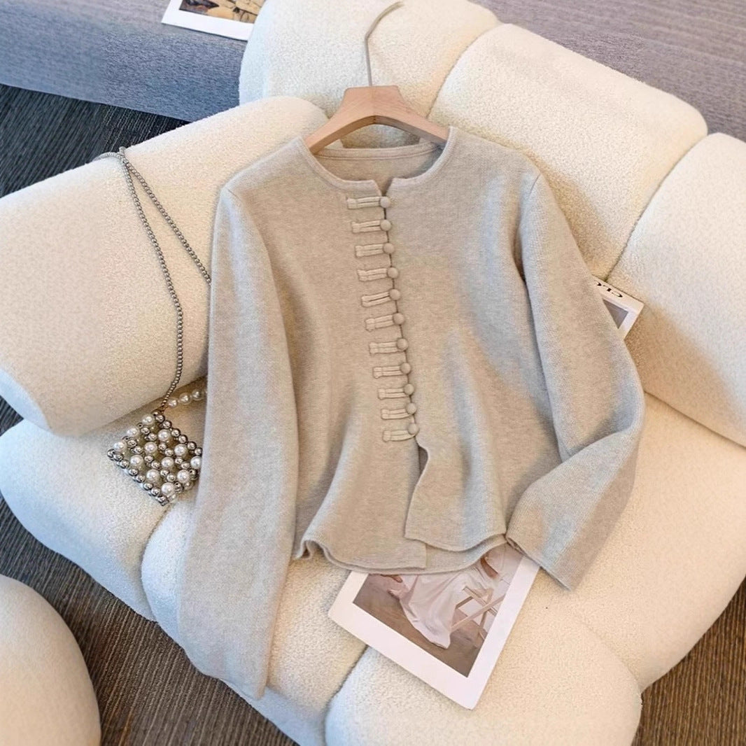 Ensemble Maille Cardigan Boutonné et Jupe Fluide