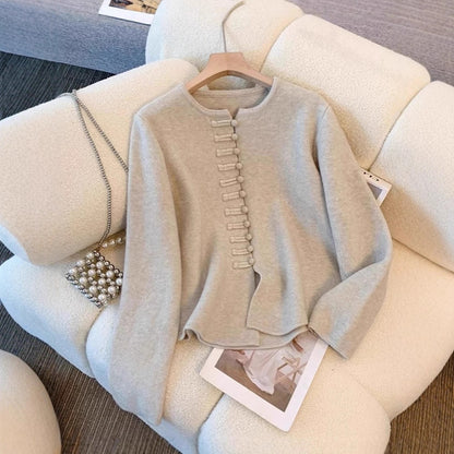 Ensemble Maille Cardigan Boutonné et Jupe Fluide