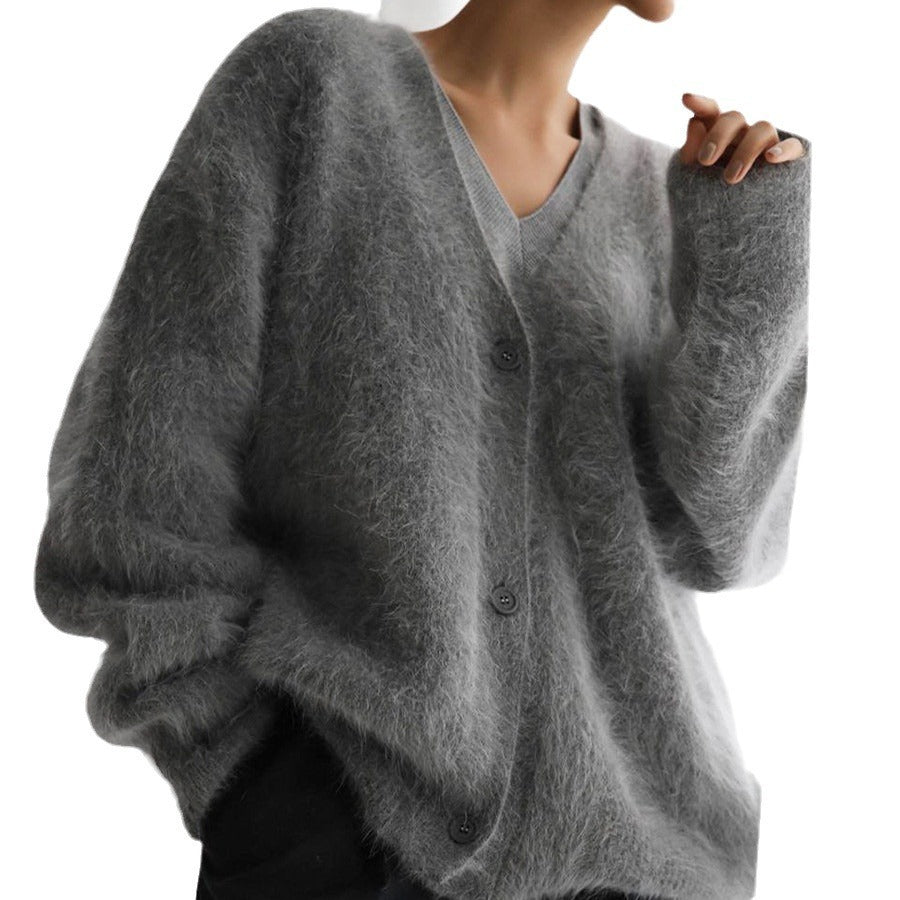 Cardigan Effet Visón Femme