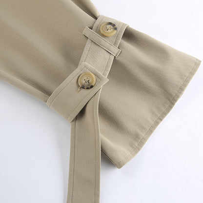 Veste Courte Kaki Femme – Style Minimaliste