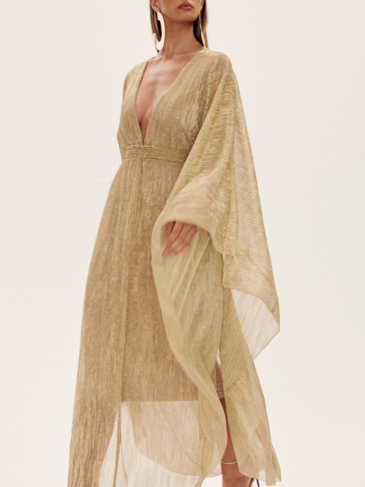 Robe Drapée – Décolleté Profond