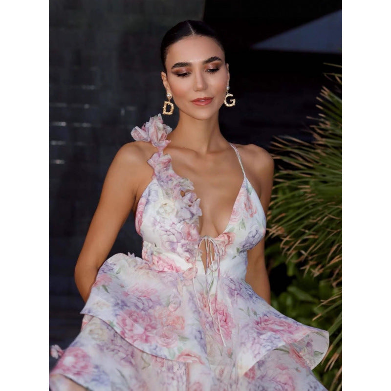 Isabella – Robe Longue Fleurie, Taille Mi-Haute et Charme Bohème