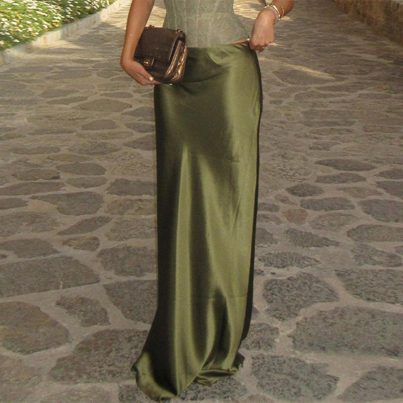 Jade – Ensemble Corset Lacé Jupe Satinée Élancée