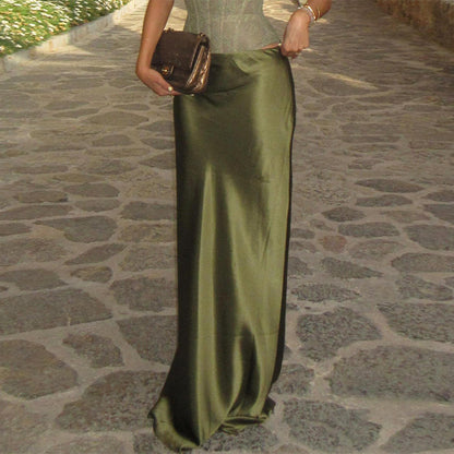 Jade – Ensemble Corset Lacé Jupe Satinée Élancée
