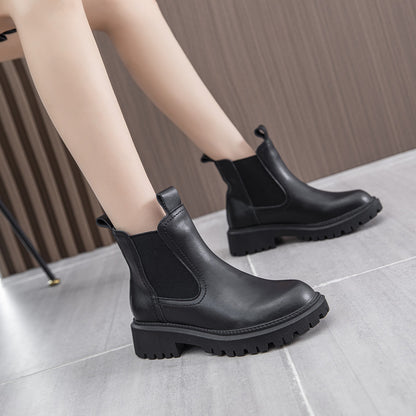 Chelsea boots femme cuir véritable — classiques et chic