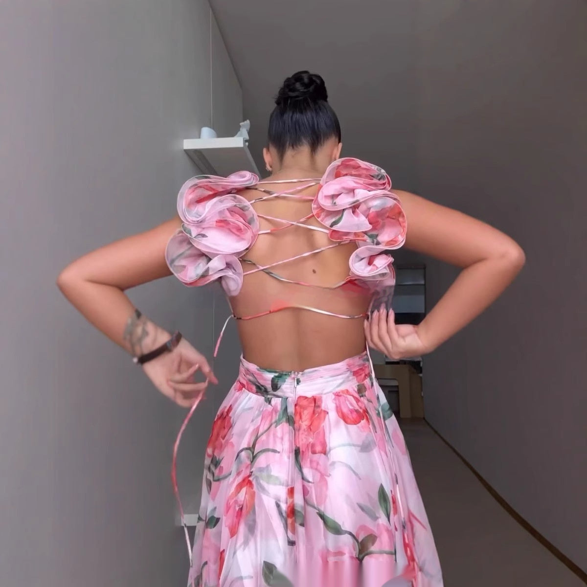 Daisy - Robe longue fleurie raffinée