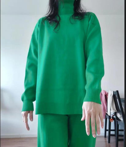 Ensemble Maille – Pull Long & Pantalon Fluide