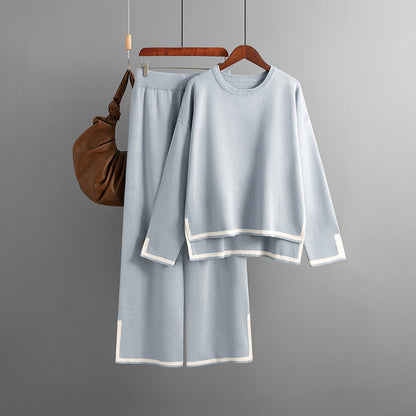 Ensemble Maille  Pull Décontracté & Pantalon Large