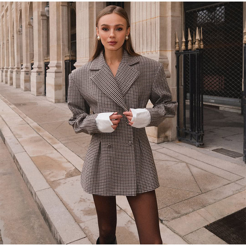 Blazer à Carreaux Parisien Femme